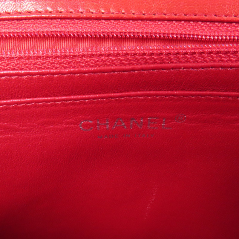 CHANEL 羊皮皮革Large Classic銀扣鏈帶肩背袋-7