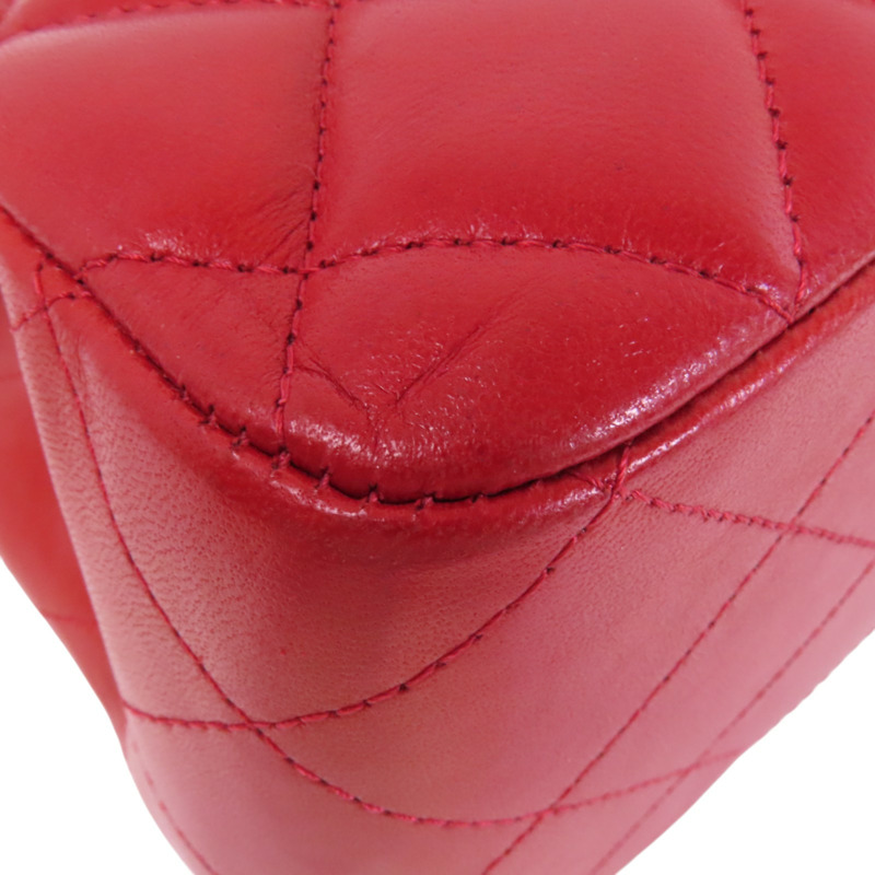 CHANEL 羊皮皮革Large Classic銀扣鏈帶肩背袋-12