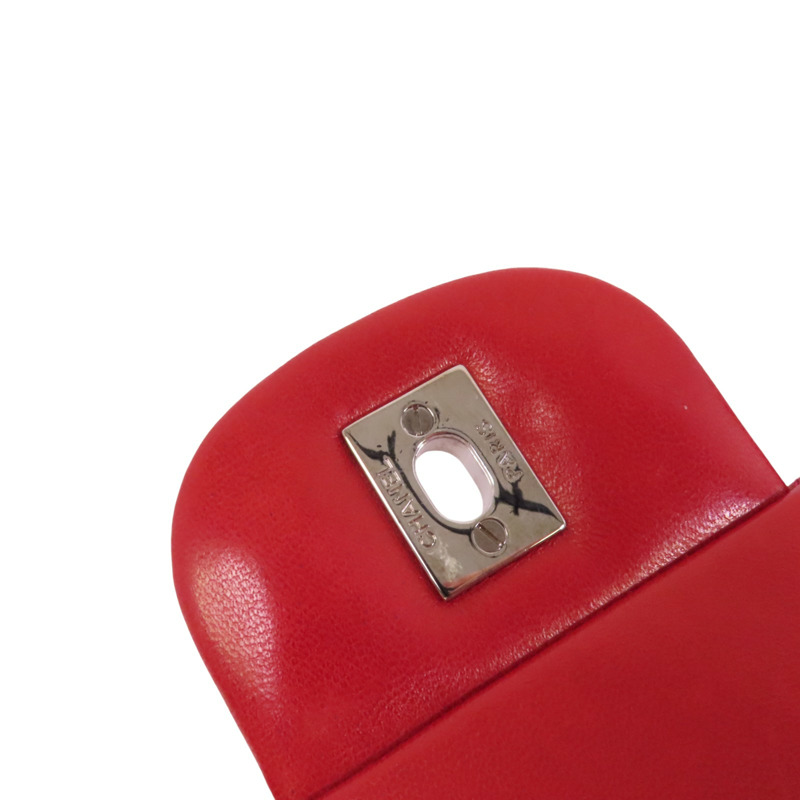 CHANEL 羊皮皮革Large Classic銀扣鏈帶肩背袋-16