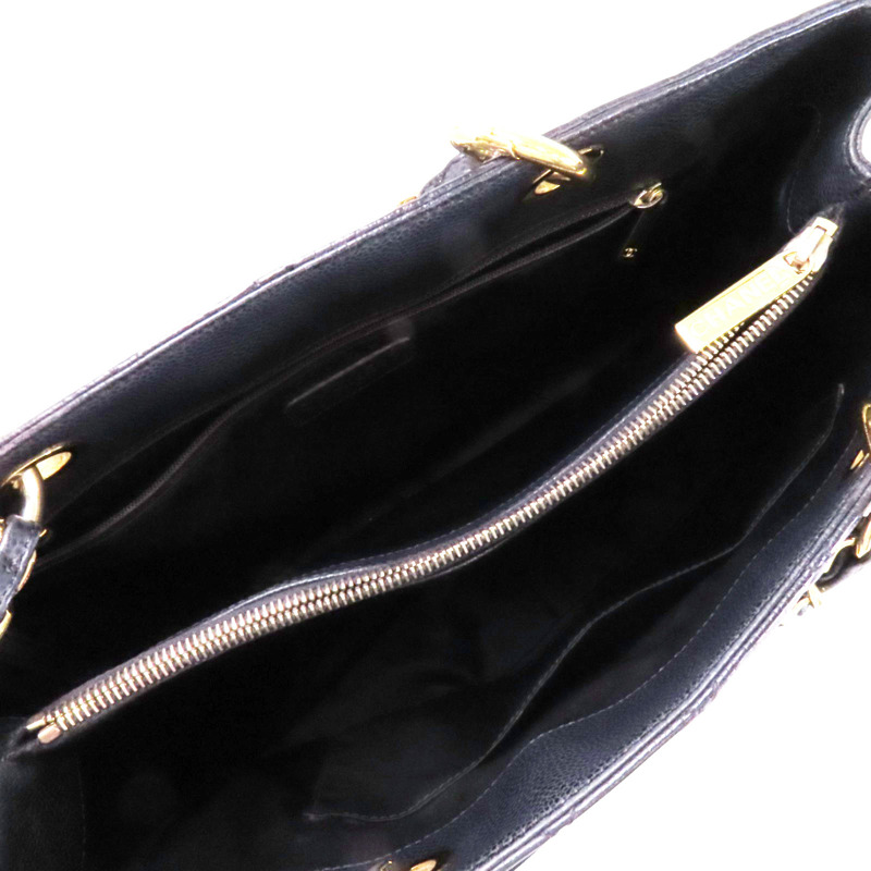 CHANEL 牛皮皮革GST金扣鏈帶肩背袋-4