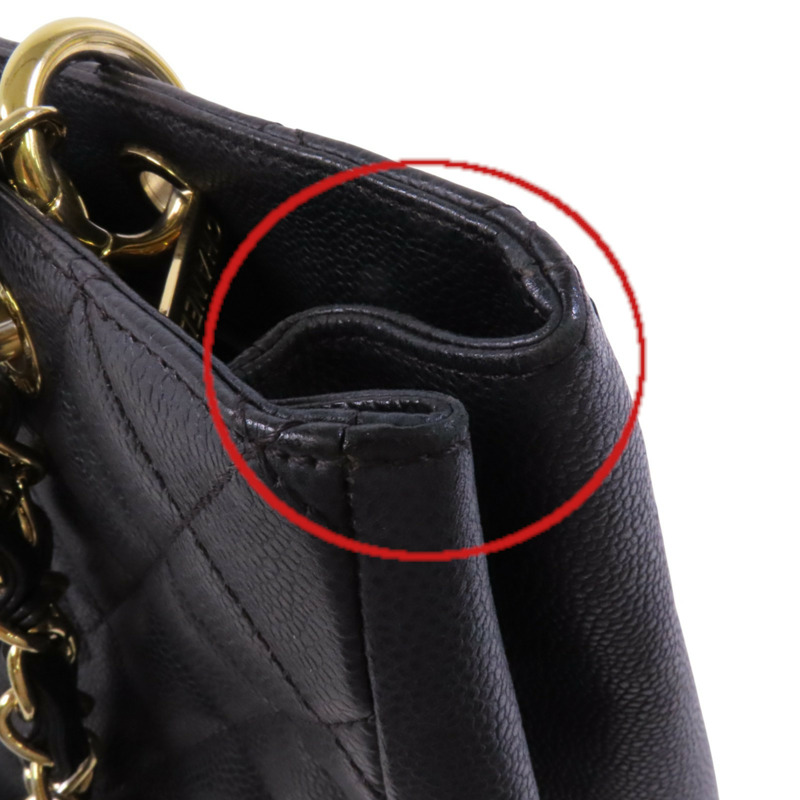 CHANEL 牛皮皮革GST金扣鏈帶肩背袋-22