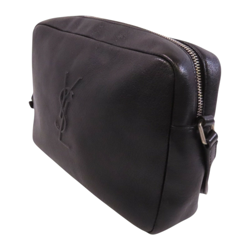 SAINT LAURENT 牛皮皮革Lou Camera Bag銀扣肩背袋-2