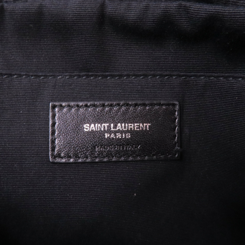 SAINT LAURENT 牛皮皮革Lou Camera Bag銀扣肩背袋-5