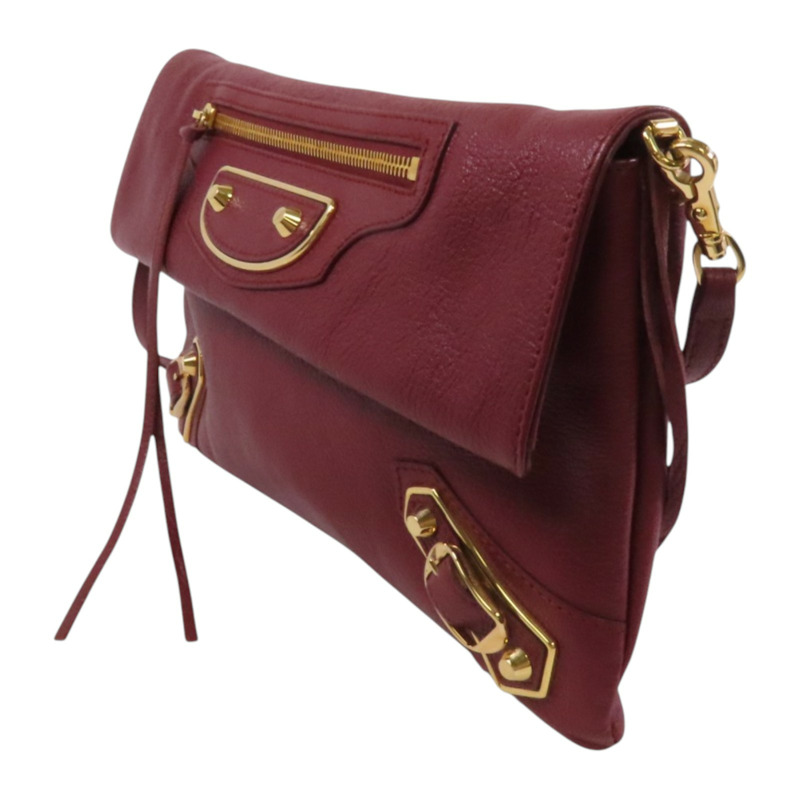 BALENCIAGA 羊皮皮革Edge Envelope金扣肩背/手拿兩用袋-2