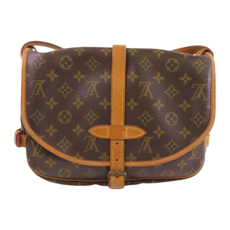 LOUIS VUITTON Monogram Saumur 30金扣肩背袋-1