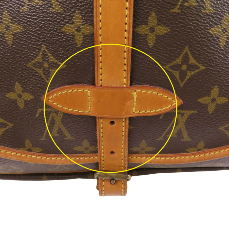 LOUIS VUITTON Monogram Saumur 30金扣肩背袋-14