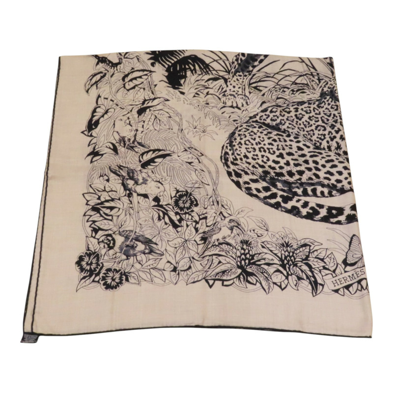 HERMES 羊絨/絲質Scarf絲巾-2