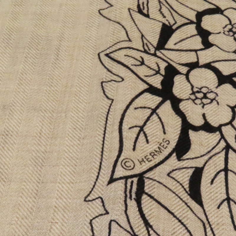 HERMES 羊絨/絲質Scarf絲巾-6