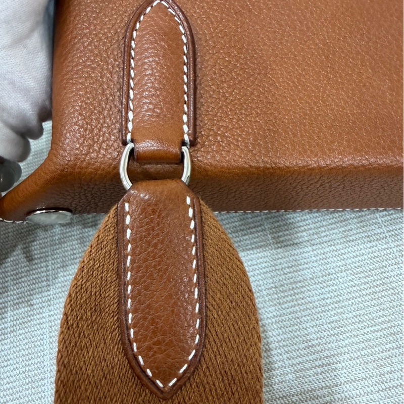 愛馬仕餐盤包斜挎包 Videpoches 福寶馬鞍 皮 W刻-21