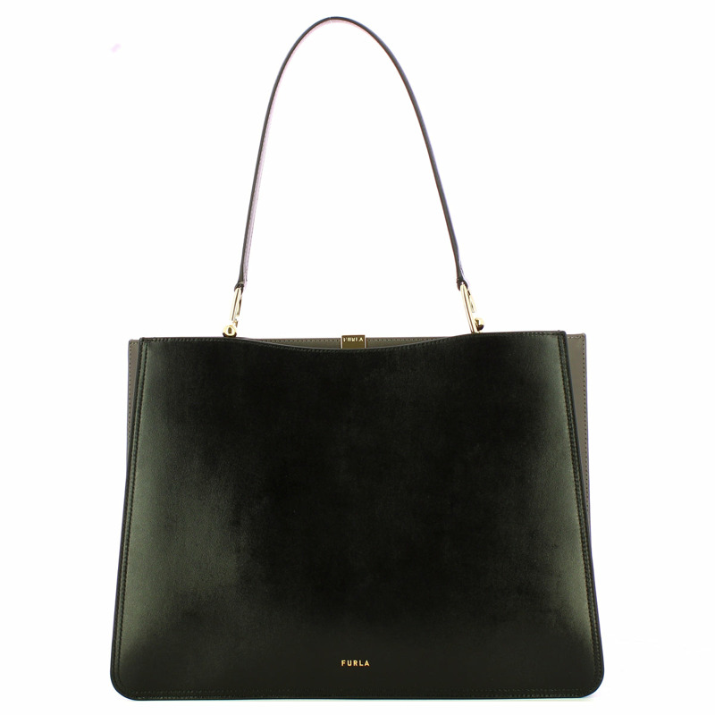 Furla - Borsa a spalla Agata L Nero Urban Gray - WB01803BX4253 - NERO+URBAN/GRAY-0