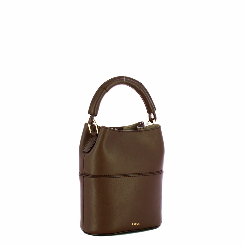 Furla - Mini Secchiello Sfera Espresso Vaniglia - WE00832BX3169 - ESPRESSO+VANIGLIA/INT.-1