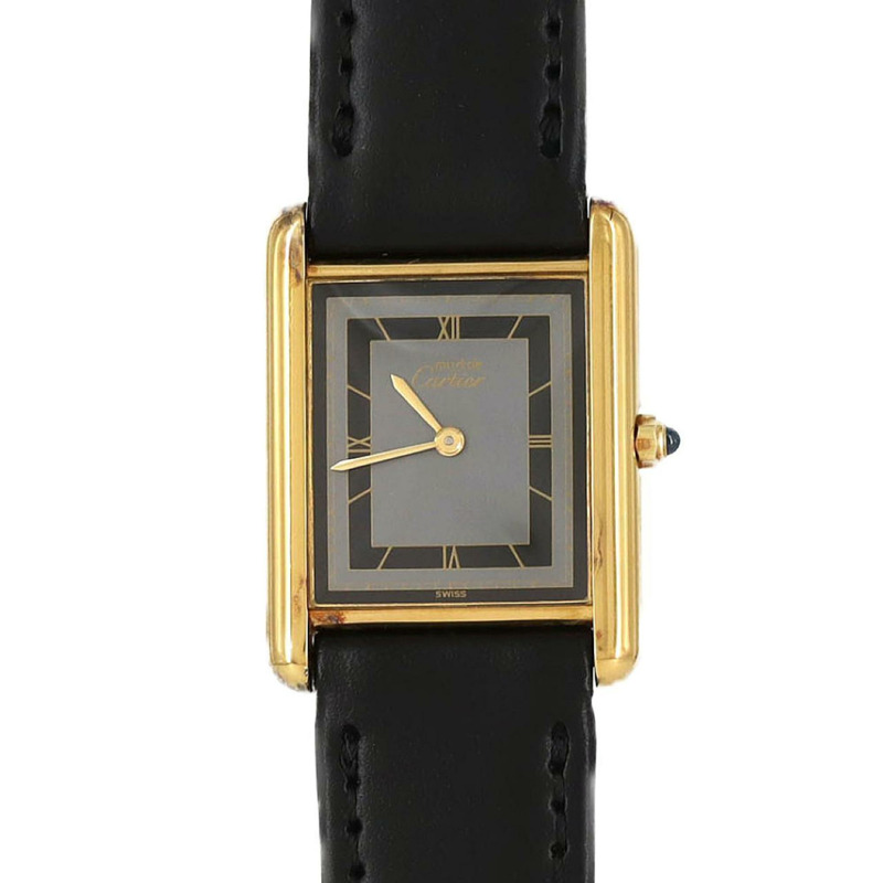 卡地亞 Must Tank SM GP 石英腕錶-0
