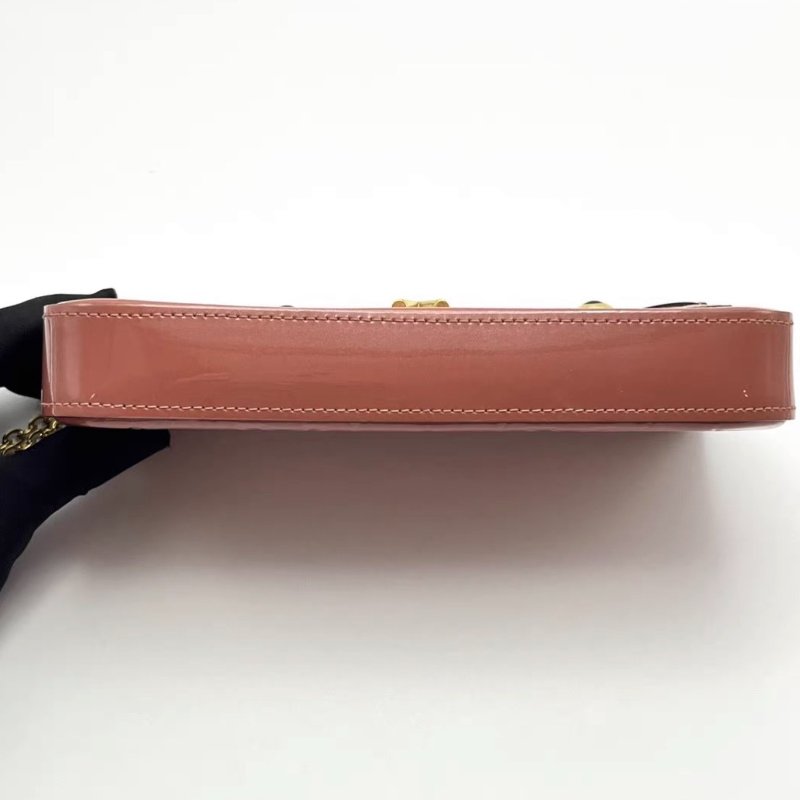 LV 狗年限量粉色漆皮二合一肩背斜背包21*11.5*3 98新配件盒子塵袋-3