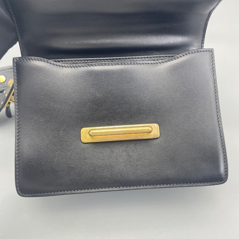 PRADA 黑色宮廷系款肩背包 斜背包-18