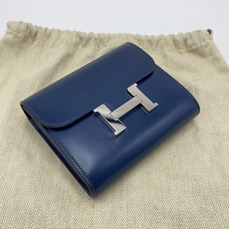 HERMES 銀扣康康錢包13*11*3 98新配件塵袋-2