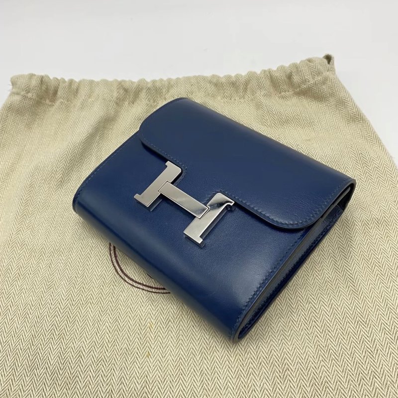 HERMES 銀扣康康錢包13*11*3 98新配件塵袋-4
