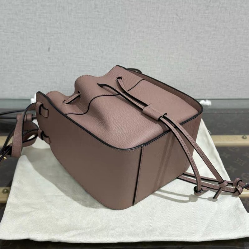 LOEWE 金扣mini抽繩吊床肩背斜背包17*19*11 98新配件塵袋-4