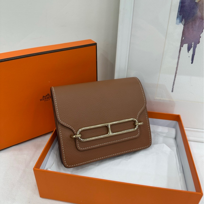 Hermes 愛馬仕 roulis slim 金棕金扣 U刻 Ev皮-0