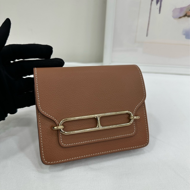Hermes 愛馬仕 roulis slim 金棕金扣 U刻 Ev皮-1