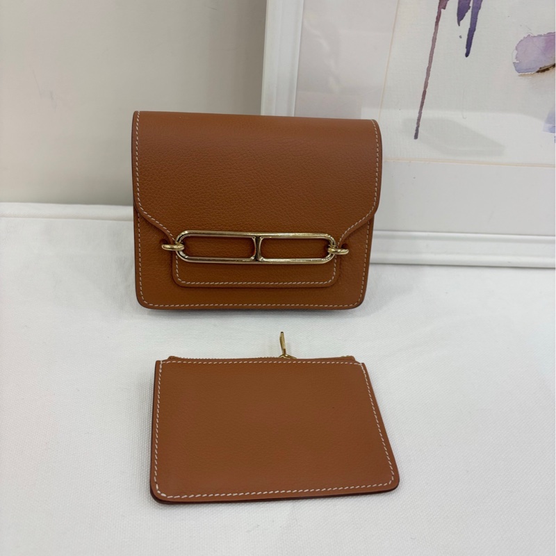 Hermes 愛馬仕 roulis slim 金棕金扣 U刻 Ev皮-2