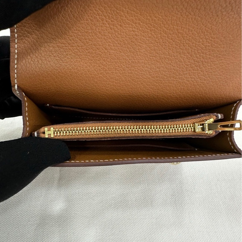 Hermes 愛馬仕 roulis slim 金棕金扣 U刻 Ev皮-10