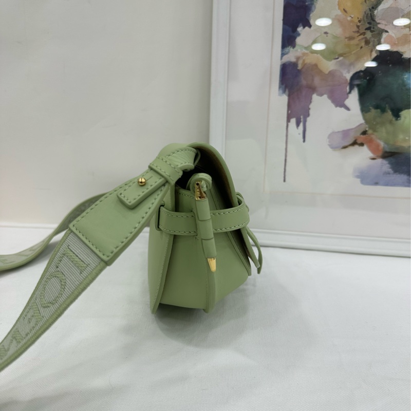 LOEWE 羅意威 gate mini 酪梨綠字母寬肩帶24年編碼-3