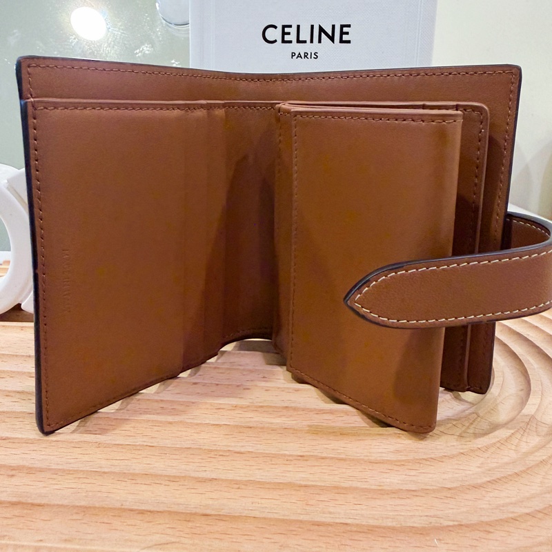 CELINE 凱旋門老花短夾-3