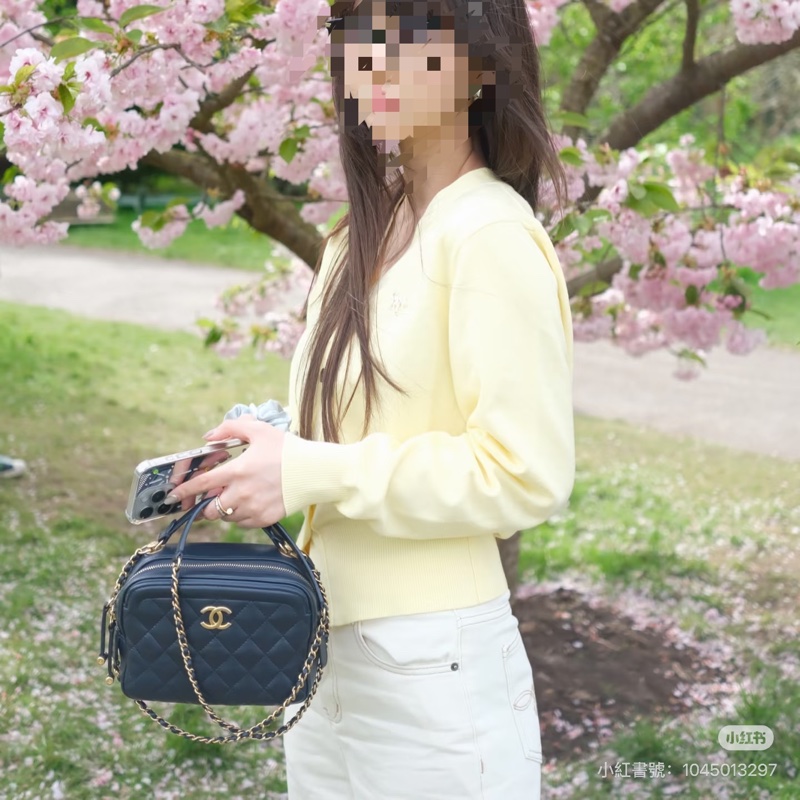 CHANEL 香奈兒 VANITY TOP 深藍 藏藍 相機包 斜背包 肩背包 手提包 側背包 鏈條包-4