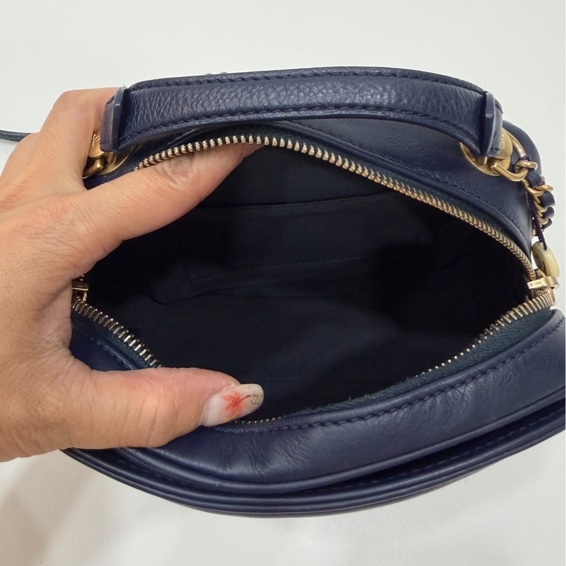 CHANEL 香奈兒 VANITY TOP 深藍 藏藍 相機包 斜背包 肩背包 手提包 側背包 鏈條包-13