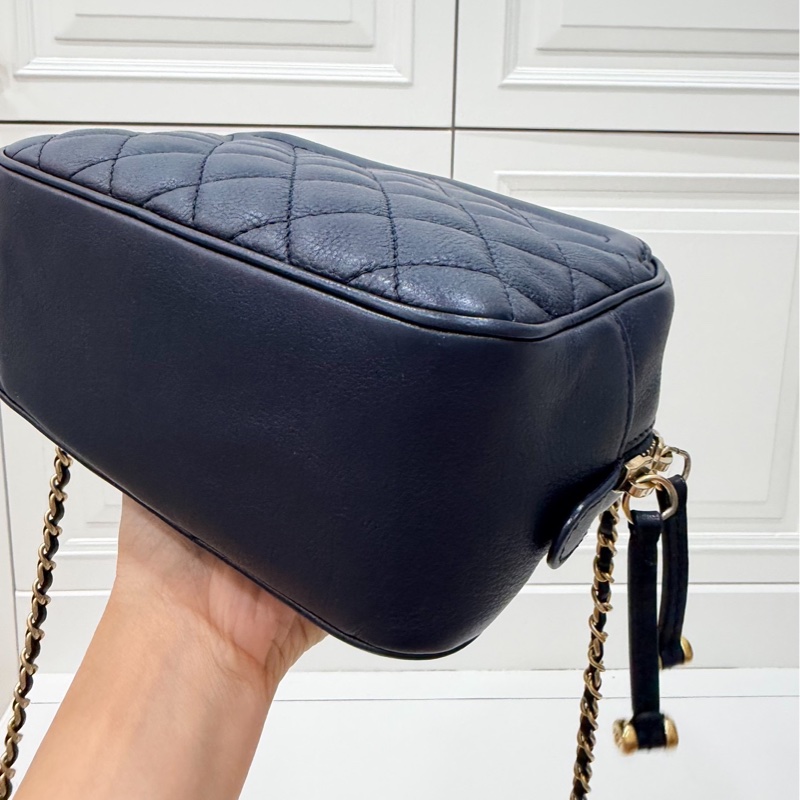 CHANEL 香奈兒 VANITY TOP 深藍 藏藍 相機包 斜背包 肩背包 手提包 側背包 鏈條包-19