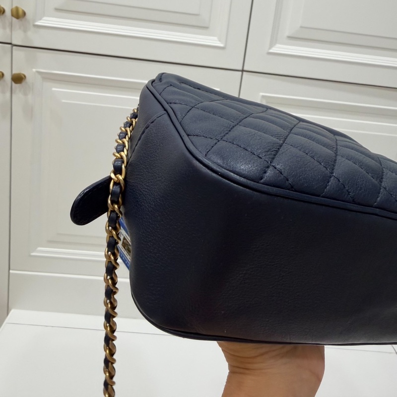 CHANEL 香奈兒 VANITY TOP 深藍 藏藍 相機包 斜背包 肩背包 手提包 側背包 鏈條包-20