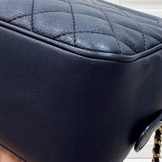 CHANEL 香奈兒 VANITY TOP 深藍 藏藍 相機包 斜背包 肩背包 手提包 側背包 鏈條包-29