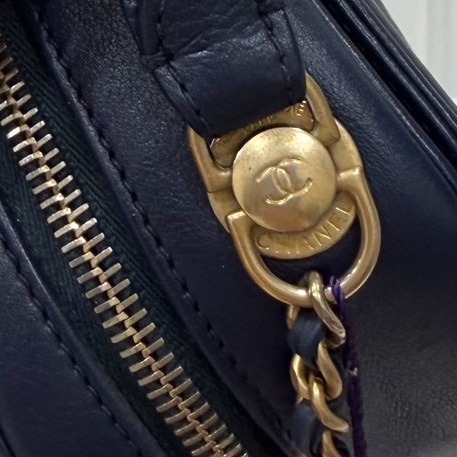 CHANEL 香奈兒 VANITY TOP 深藍 藏藍 相機包 斜背包 肩背包 手提包 側背包 鏈條包-33