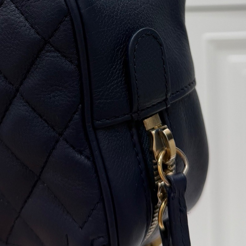 CHANEL 香奈兒 VANITY TOP 深藍 藏藍 相機包 斜背包 肩背包 手提包 側背包 鏈條包-39