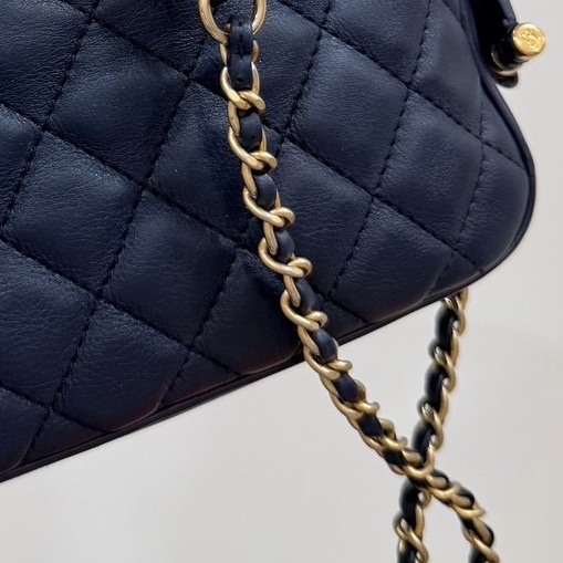 CHANEL 香奈兒 VANITY TOP 深藍 藏藍 相機包 斜背包 肩背包 手提包 側背包 鏈條包-40