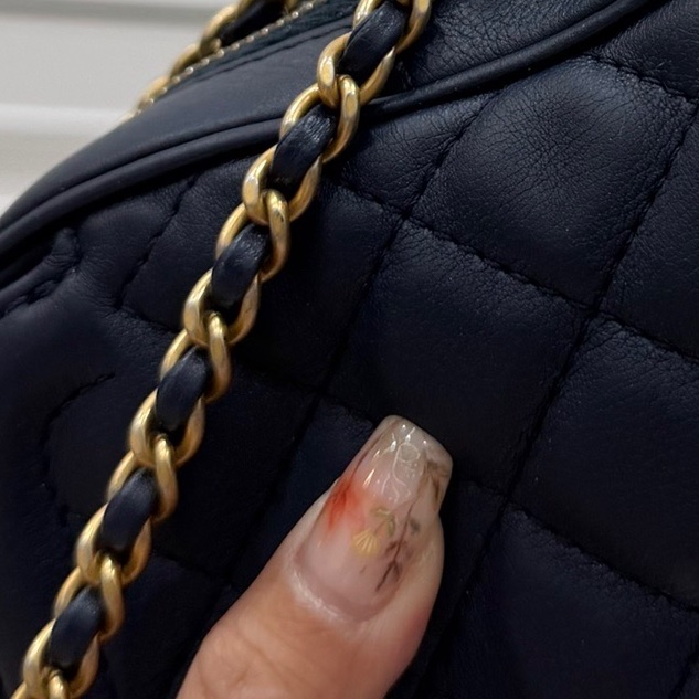 CHANEL 香奈兒 VANITY TOP 深藍 藏藍 相機包 斜背包 肩背包 手提包 側背包 鏈條包-41