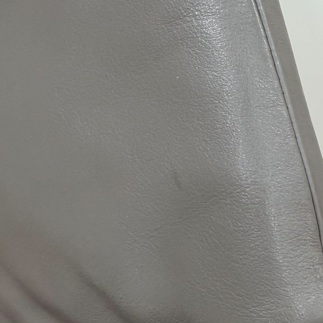 PRADA 灰色 全皮 斜背包 肩背包 側背包 鏈條包-10