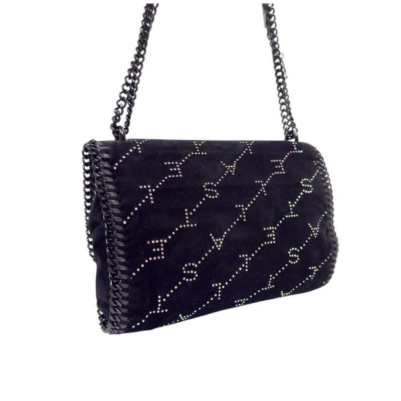 STELLA MCCARTNEY 水鑽 黑色 鏈條包-8