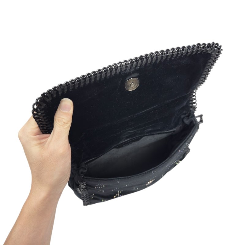 STELLA MCCARTNEY 水鑽 黑色 鏈條包-16