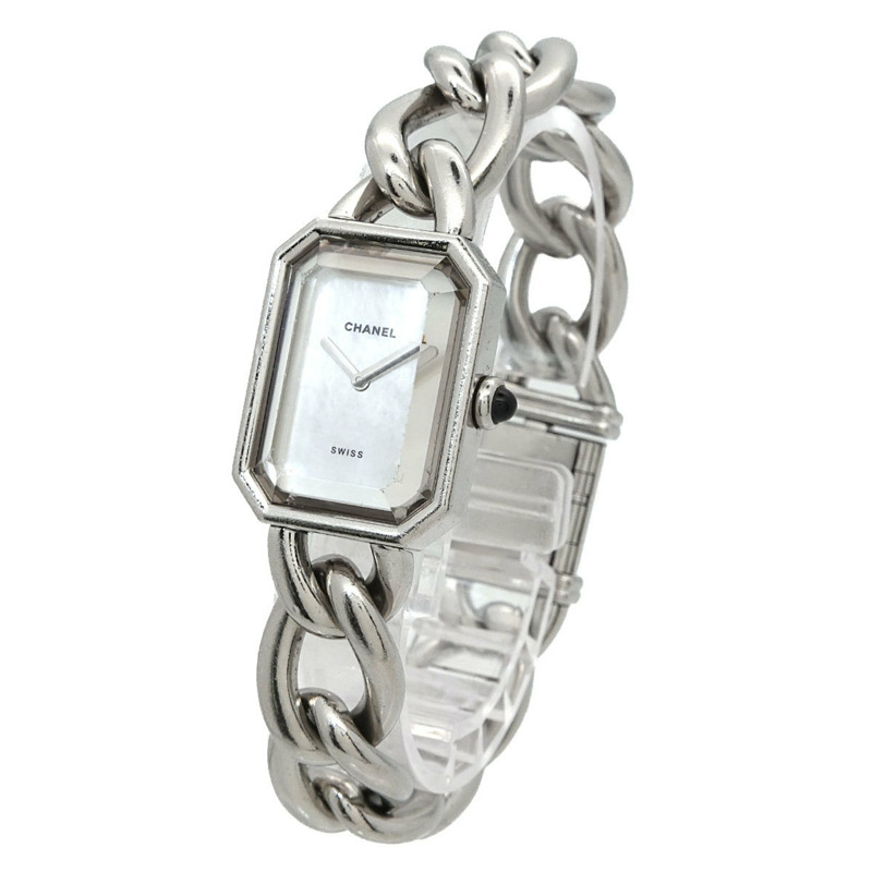 CHANEL Premiere 女士白色貝殼石英腕錶,L 碼,H1064-1