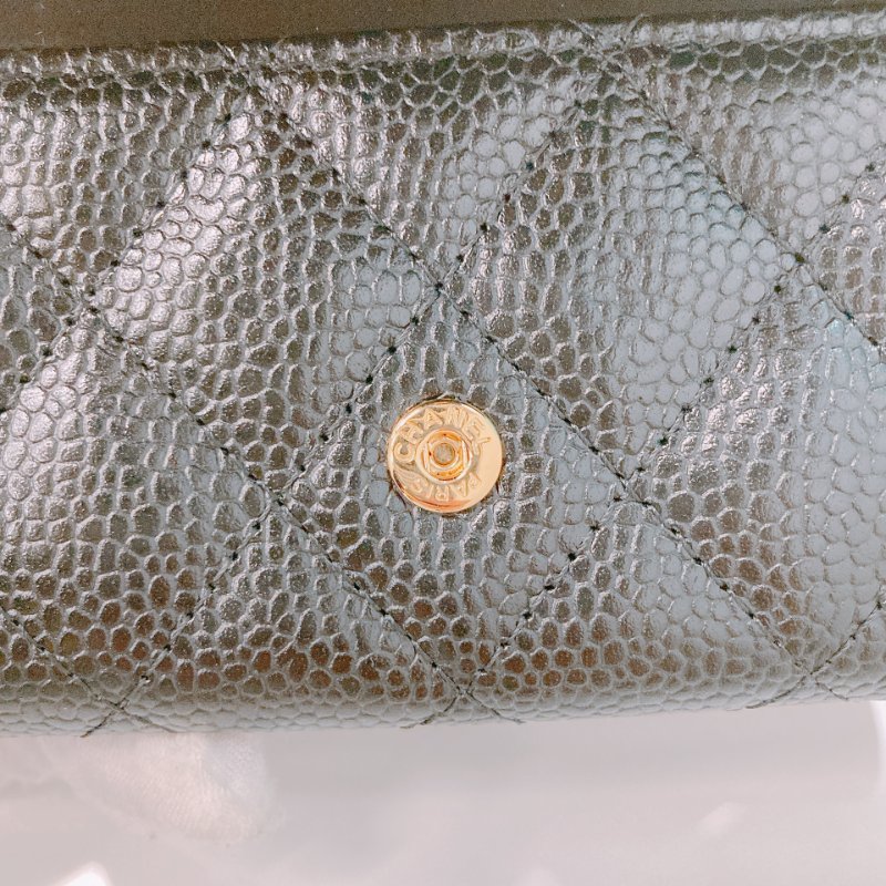 MS0365 Chanel 香奈兒 經典 卡包 零錢包 魚子醬 牛皮 黑金 Classic Flap Card Holder Caivar Black x GHW-12