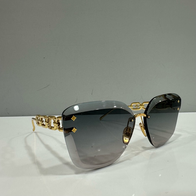 LV Z1626U 金色金屬墨鏡 Jewel Cat Eye LOGO 太陽眼鏡-0