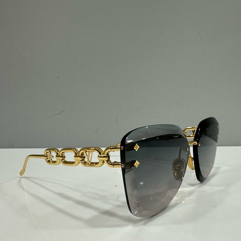 LV Z1626U 金色金屬墨鏡 Jewel Cat Eye LOGO 太陽眼鏡-1