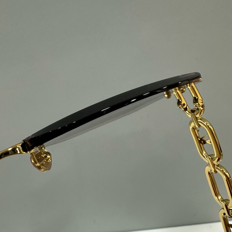 LV Z1626U 金色金屬墨鏡 Jewel Cat Eye LOGO 太陽眼鏡-4