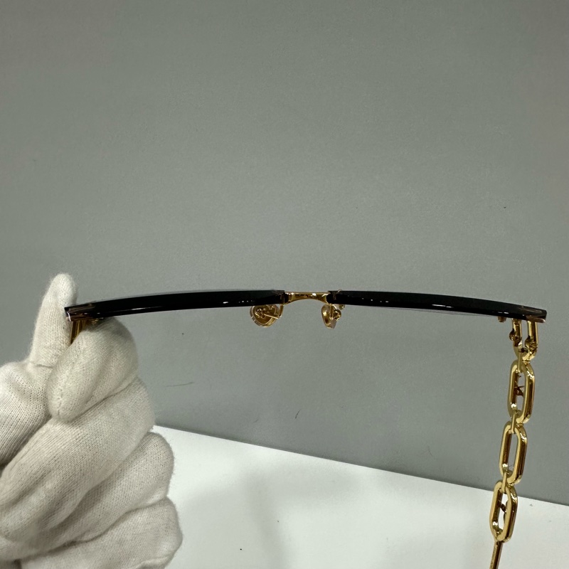 LV Z1626U 金色金屬墨鏡 Jewel Cat Eye LOGO 太陽眼鏡-6