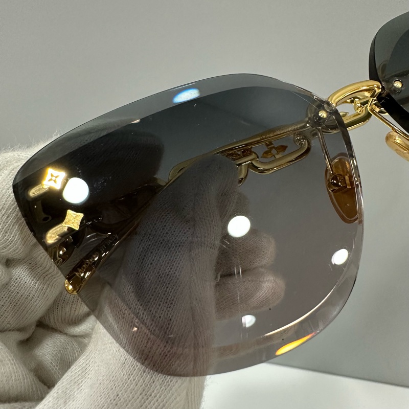 LV Z1626U 金色金屬墨鏡 Jewel Cat Eye LOGO 太陽眼鏡-25