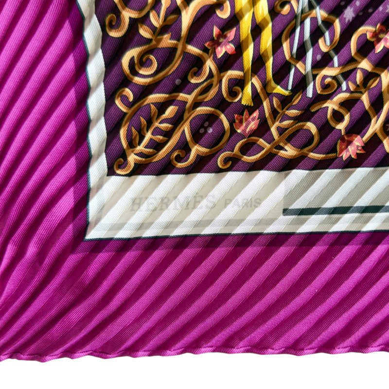 HERMES 皺褶 絲巾-4