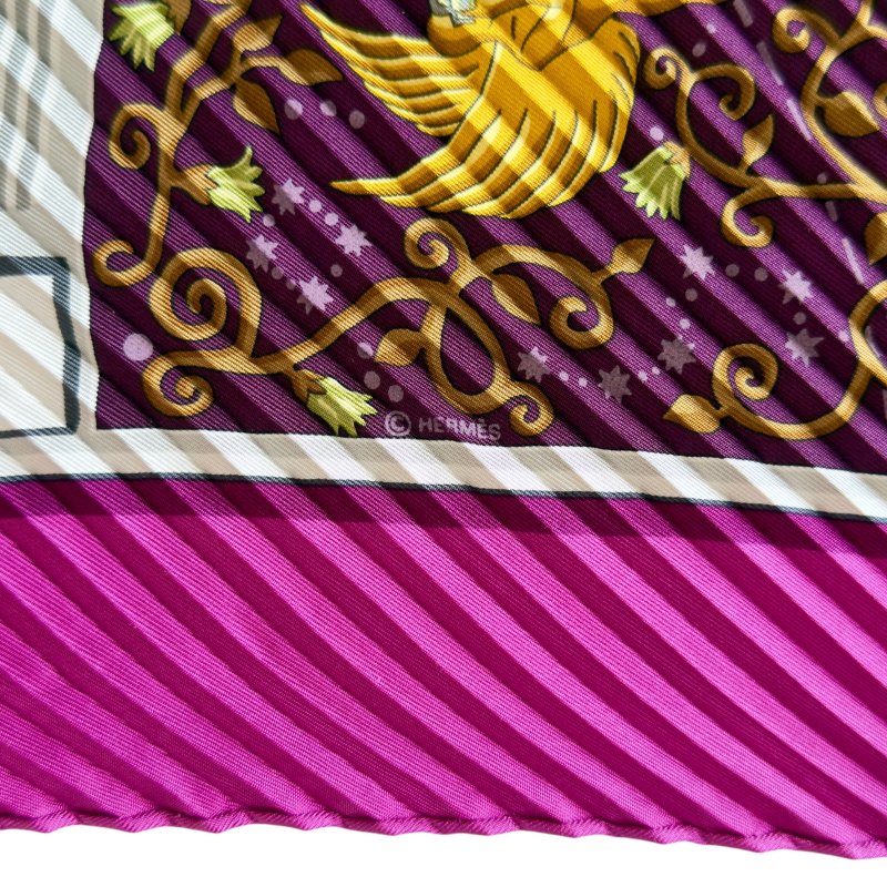 HERMES 皺褶 絲巾-5