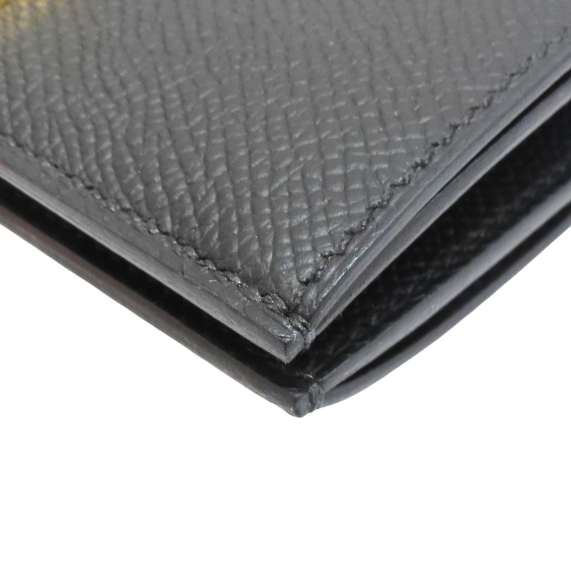 黑色 Epsom牛皮 Bearn compact 短夾 K刻【HERMES 愛馬仕】-10