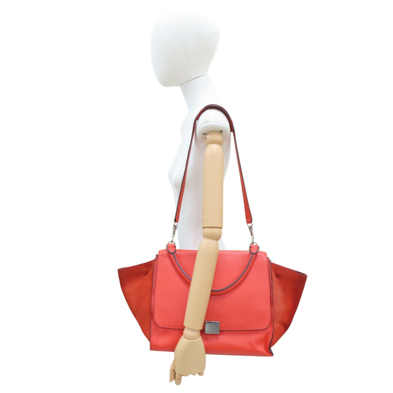 紅色 牛皮 Trapeze 两用包【CELINE 賽琳】-7